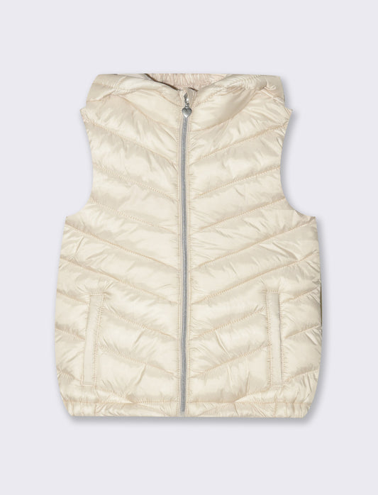 Gilet trapuntato leggero. da bambina - Beige