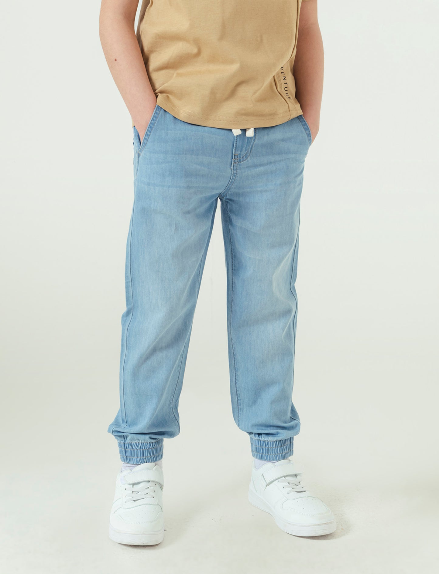 Jogger in denim leggero da bambino - Denim chiaro