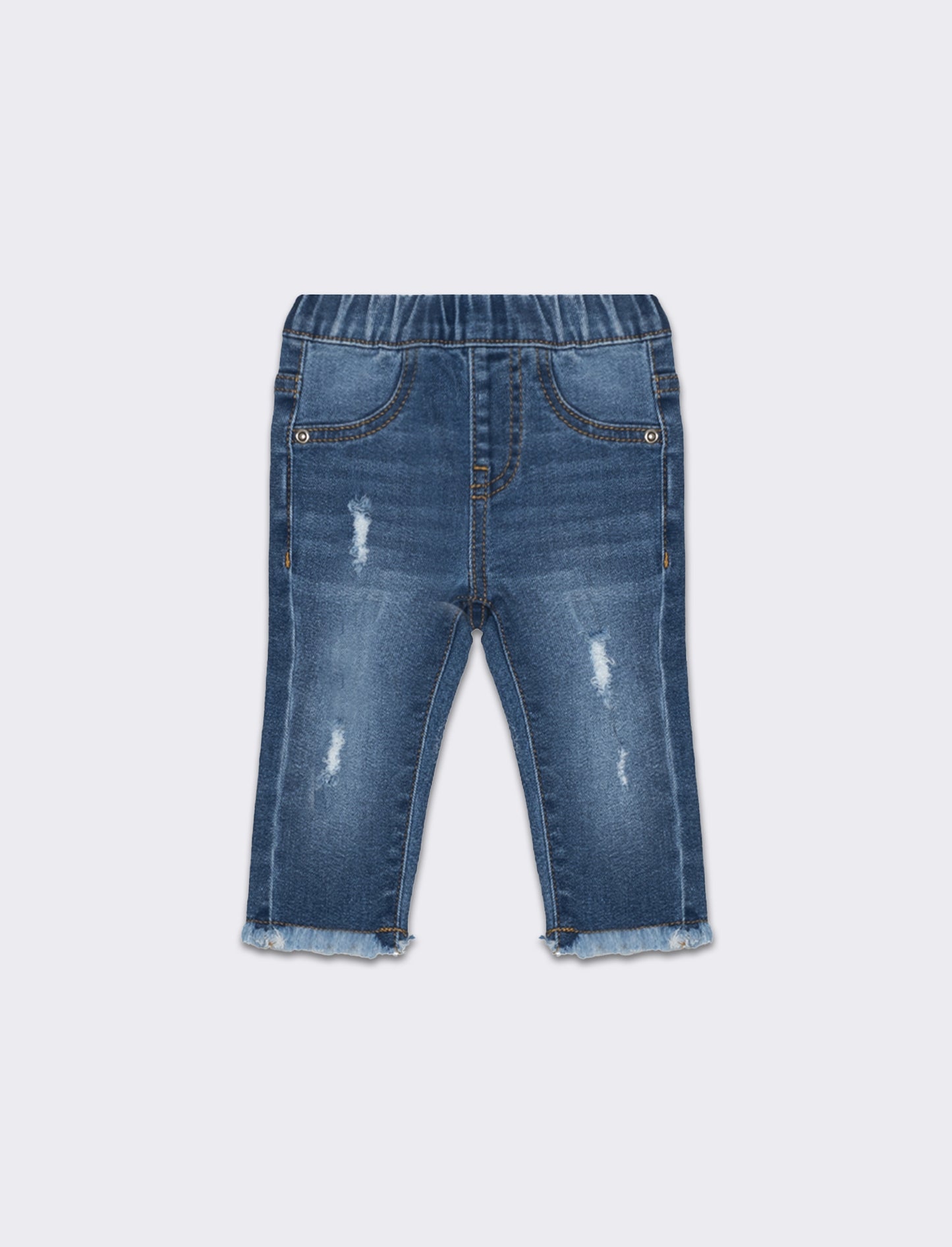 Jeans con rotture da neonata - Denim