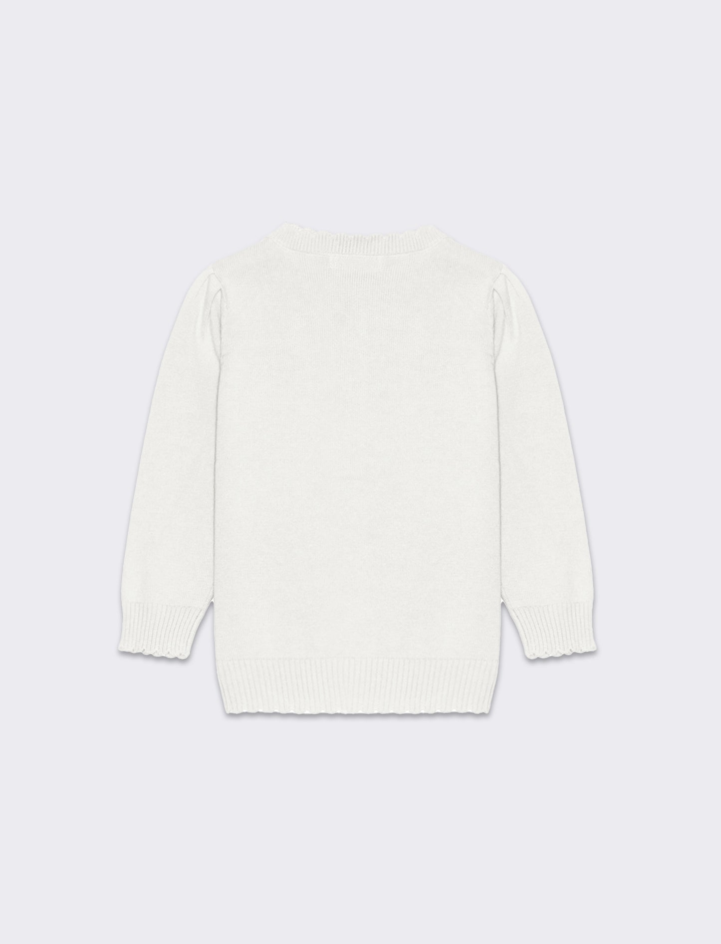 Cardigan con bottoncini da neonata - Bianco latte