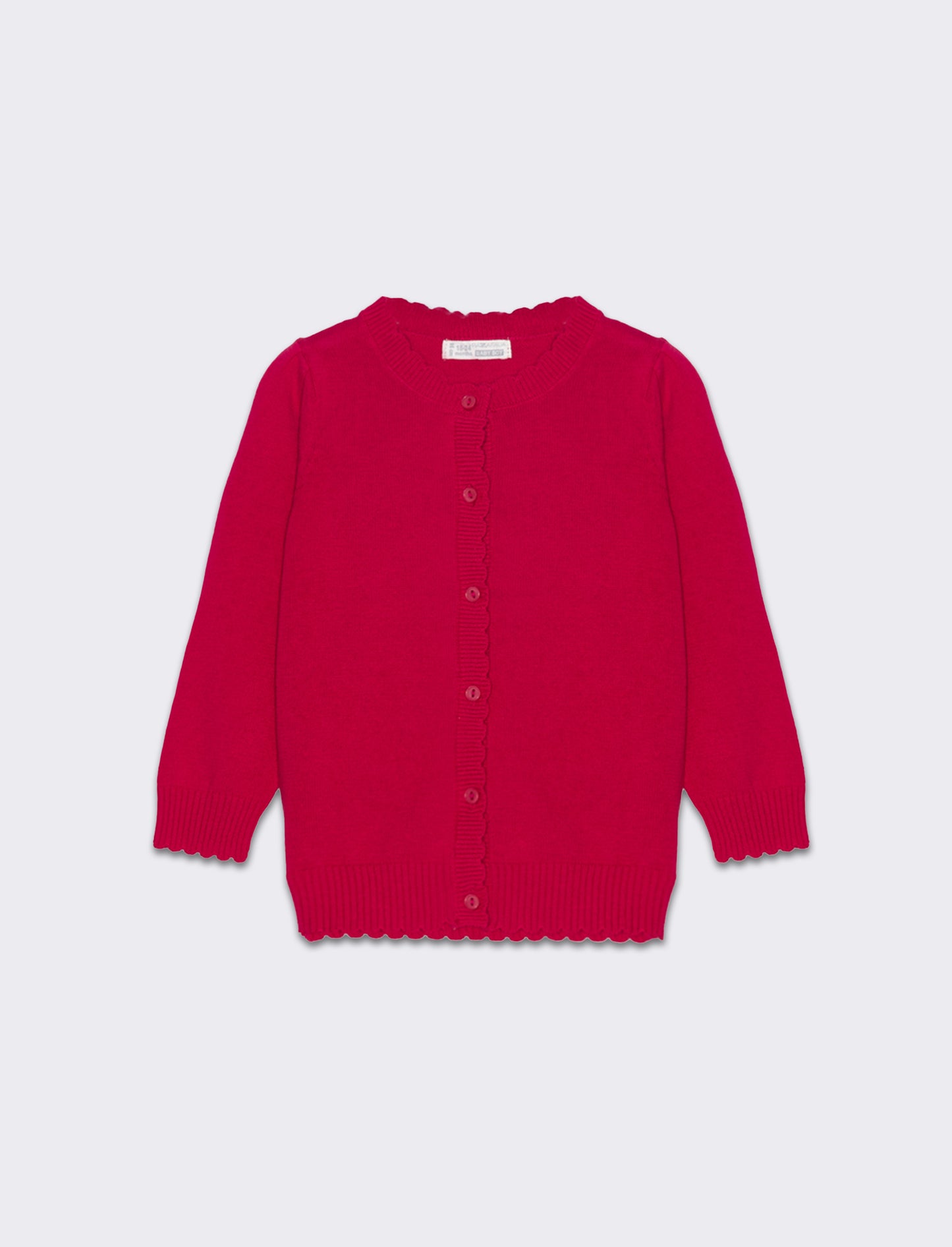 Cardigan con bottoncini da neonata - Fuxia