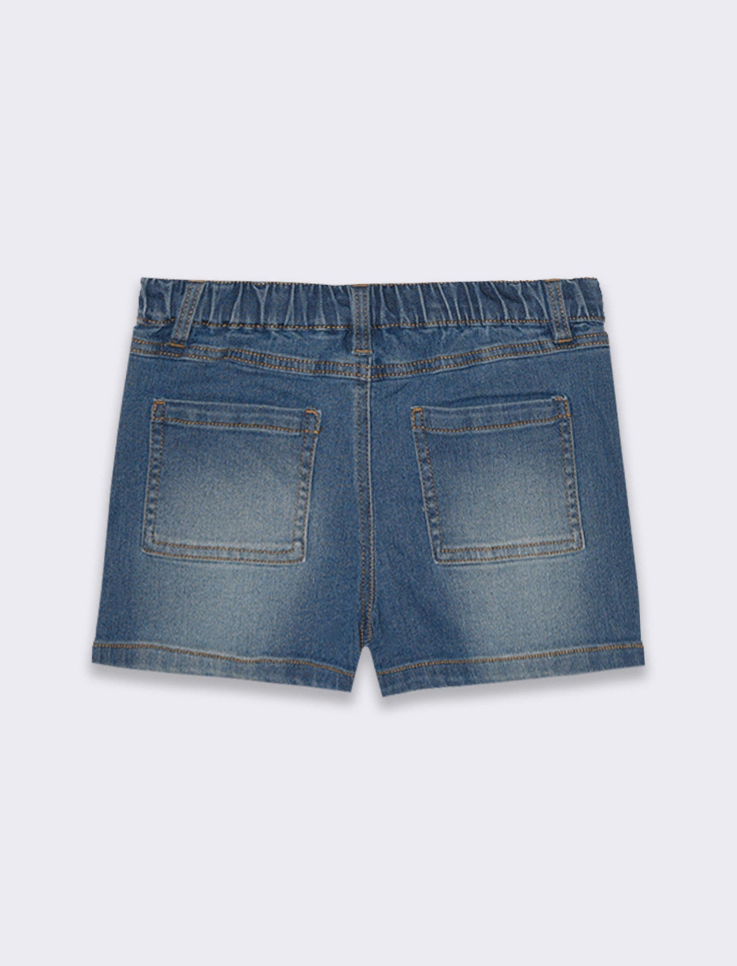 Short in denim elastico da bambina - Denim