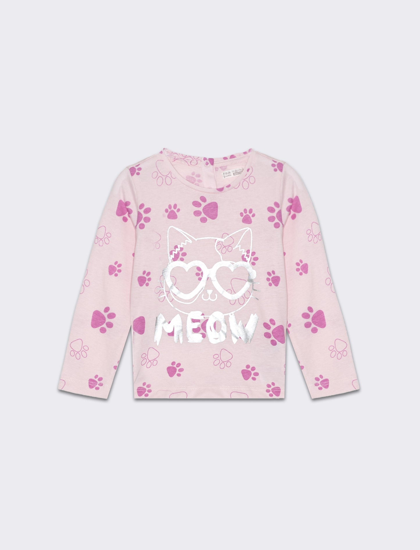 T-shirt all over con stampa da neonata - Rosa