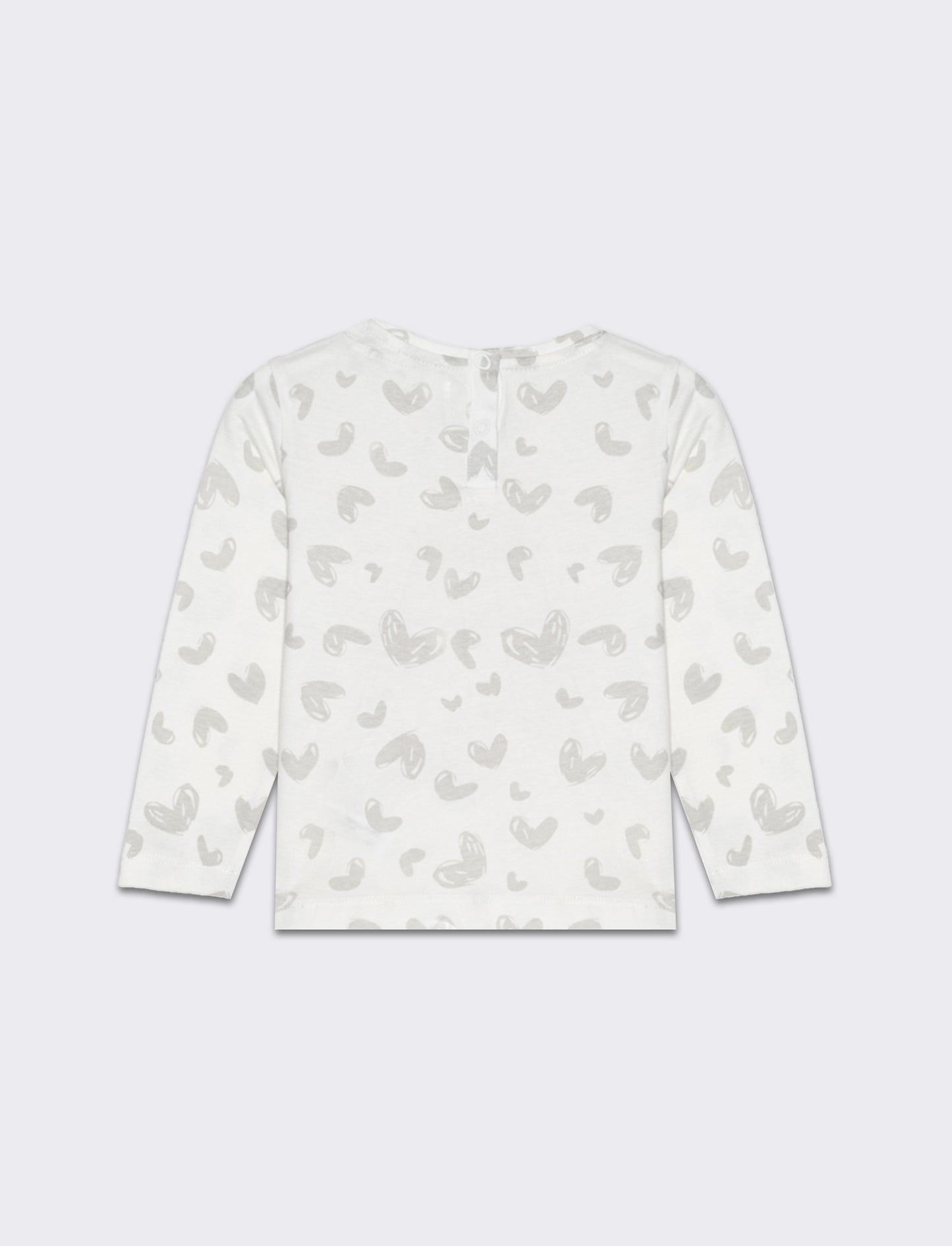T-shirt all over con stampa da neonata - Bianco latte