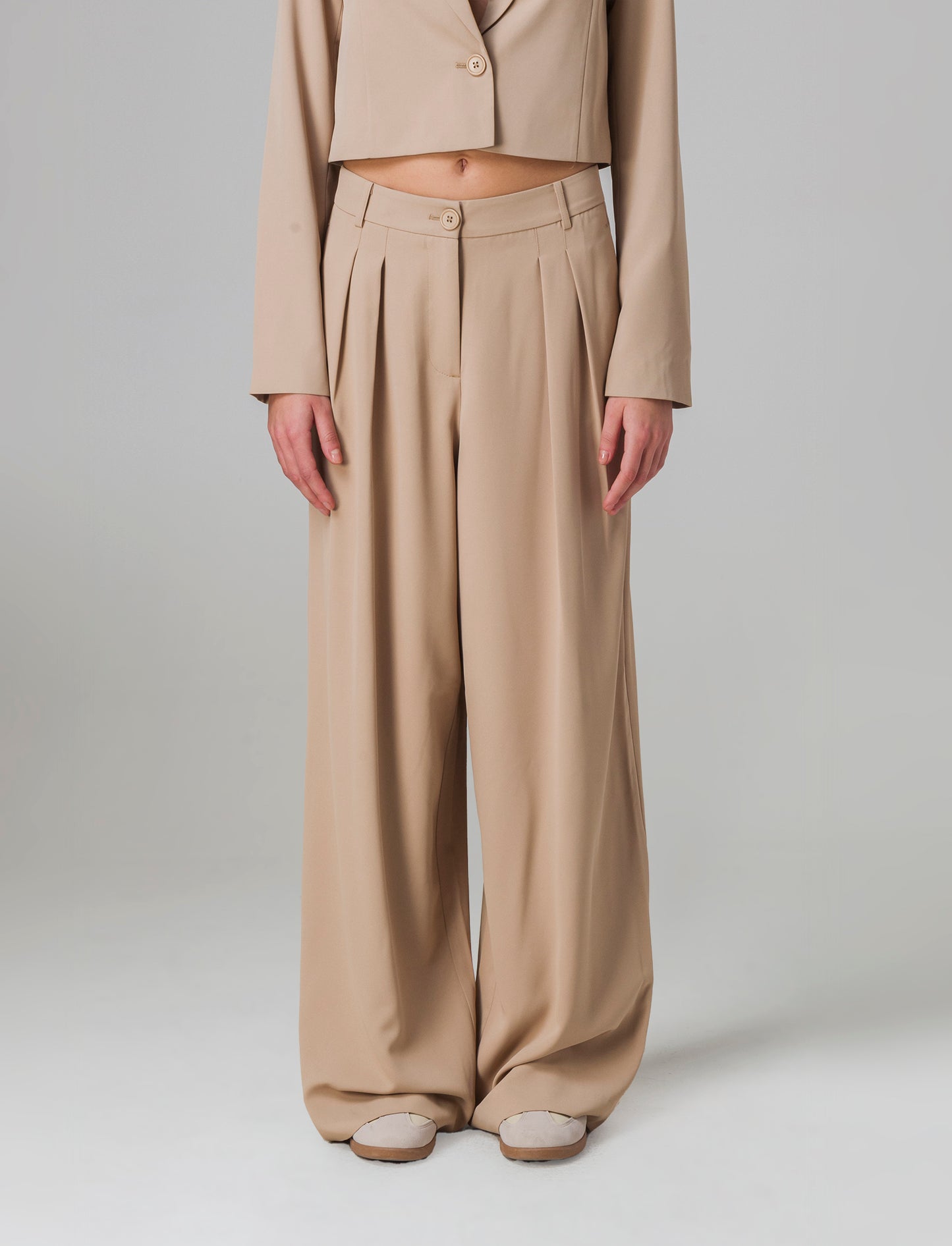 Pantalone gamba dritta da donna - Beige