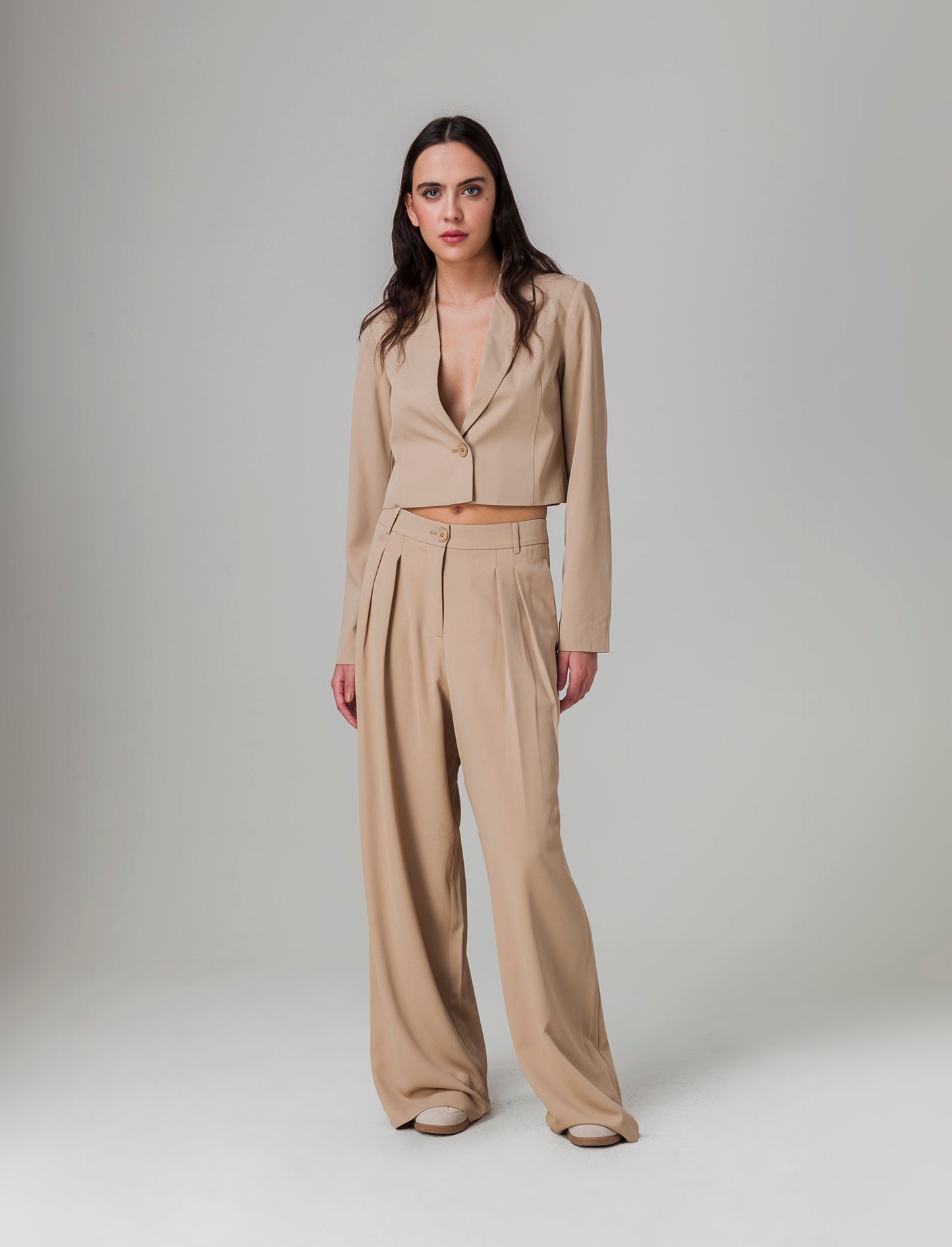 Pantalone gamba dritta da donna - Beige