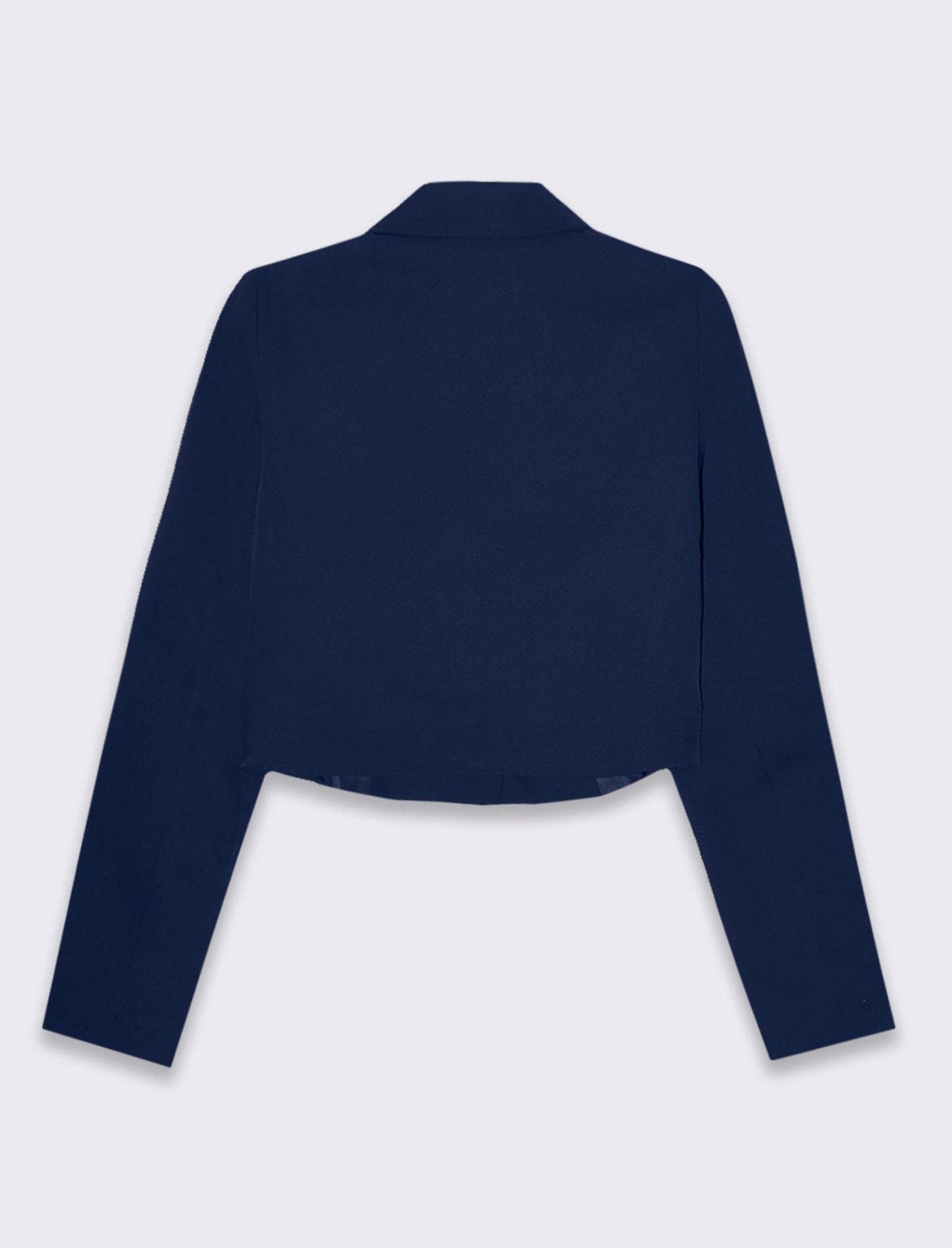 Woman's stylish crop blazer for modern looks - Blue