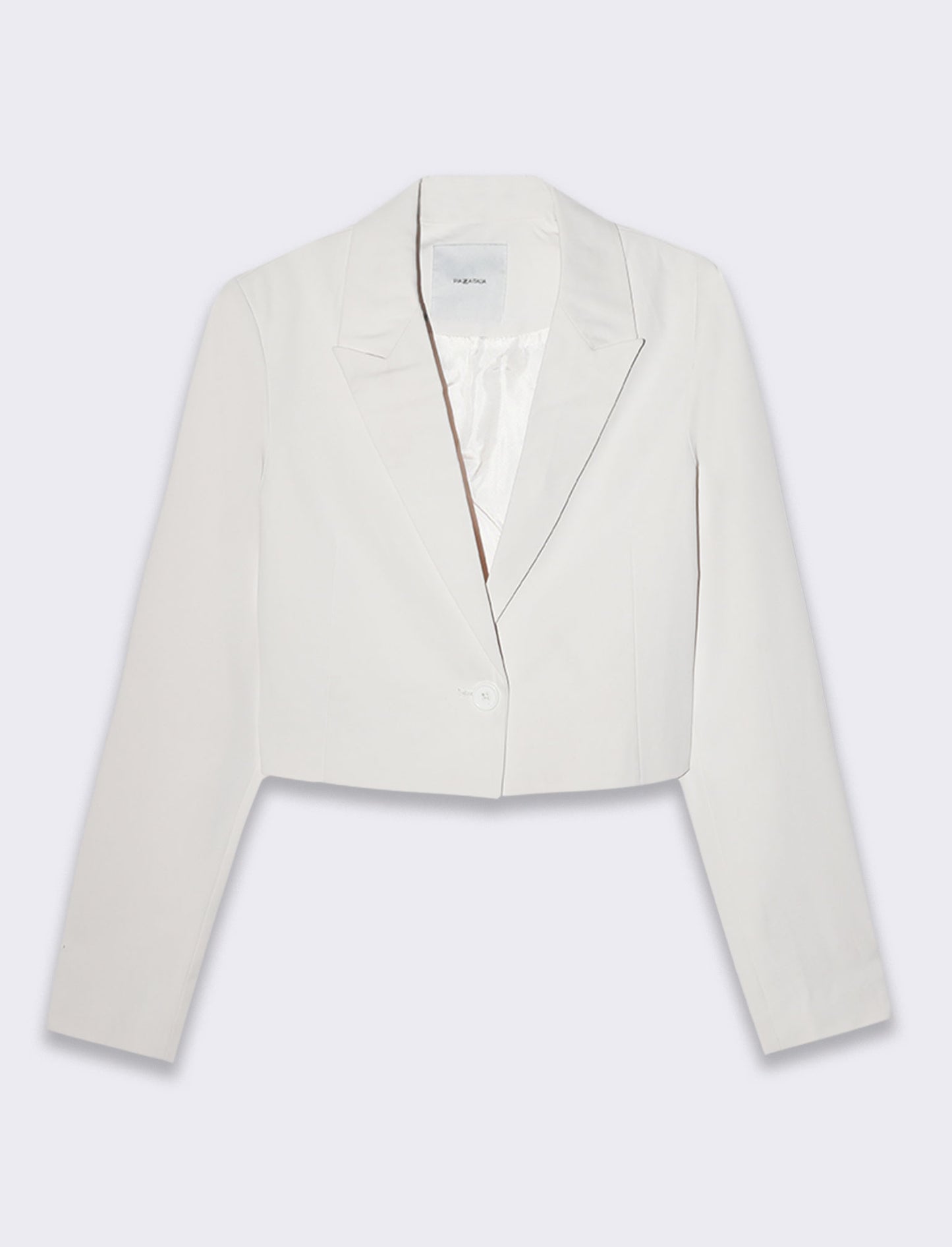 Woman's stylish crop blazer for modern looks - White