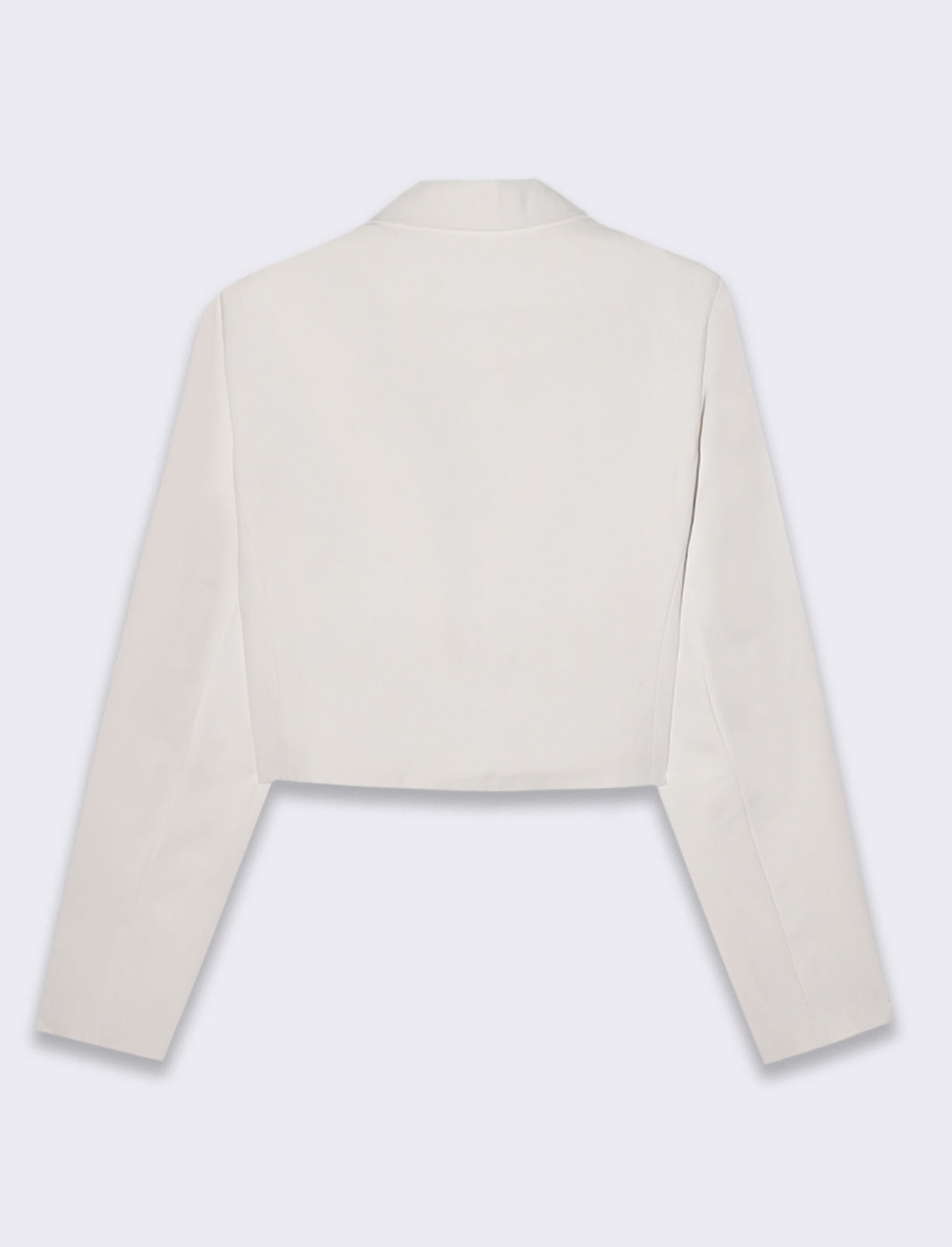 Woman's stylish crop blazer for modern looks - White