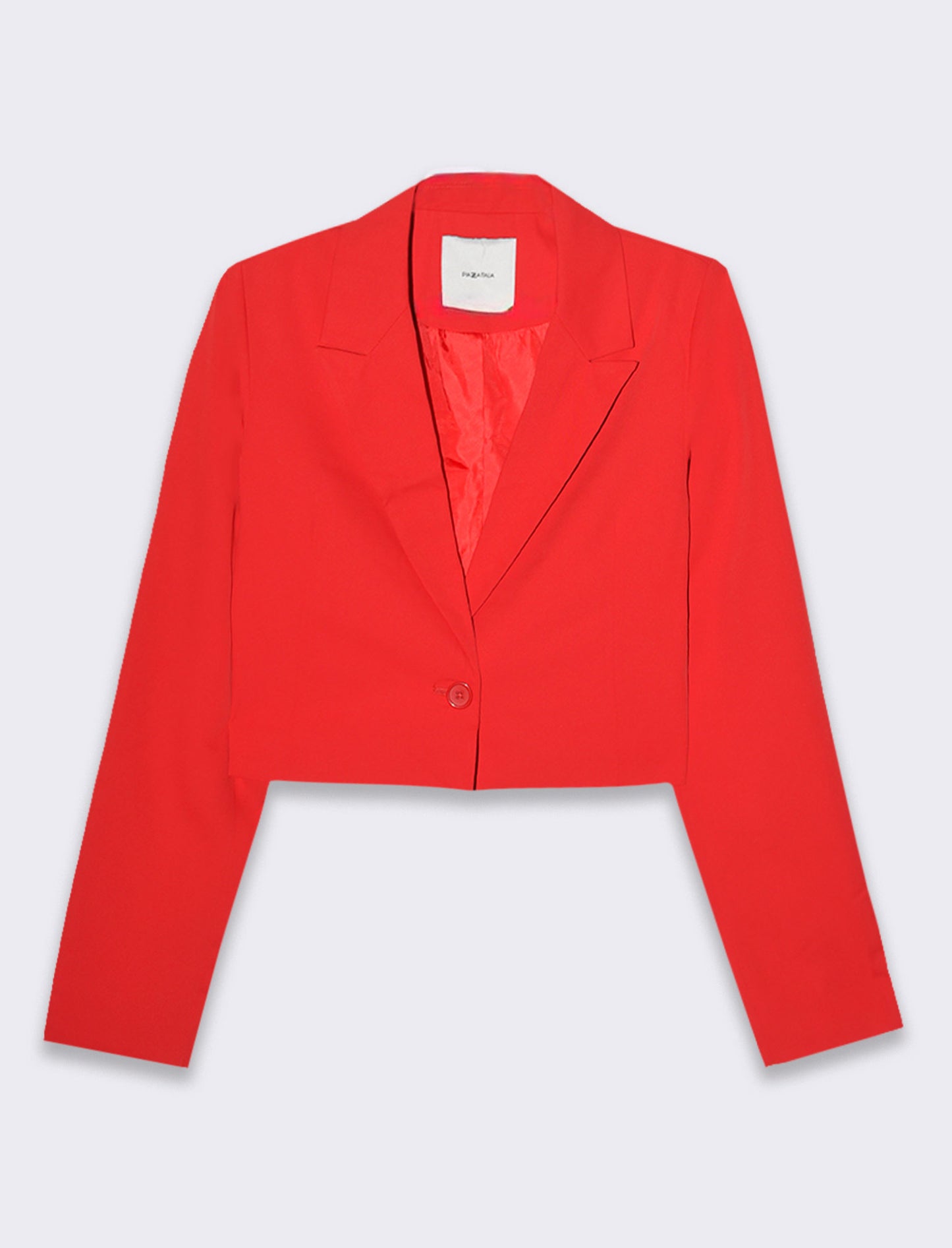 Woman's stylish crop blazer for modern looks - Red