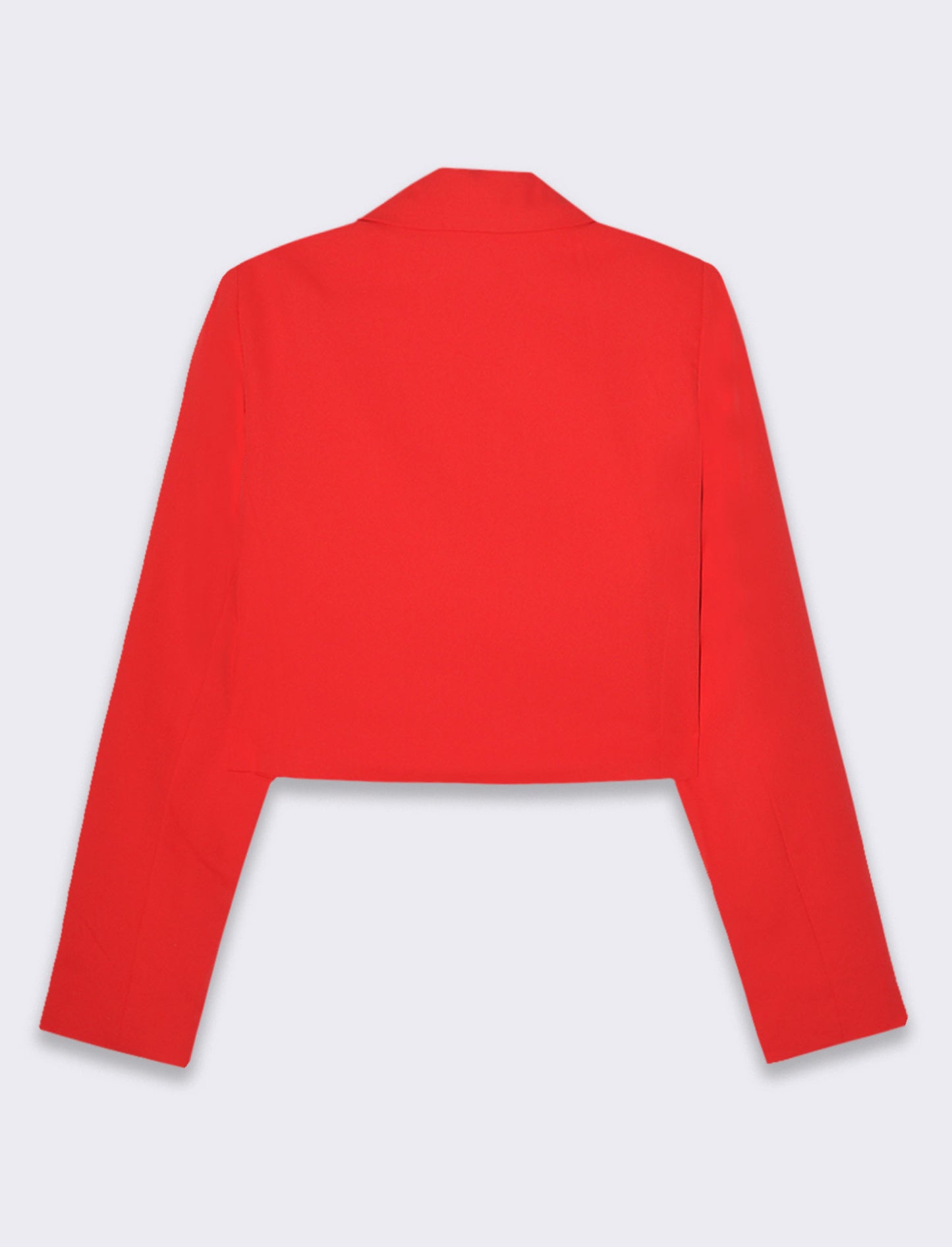 Woman's stylish crop blazer for modern looks - Red
