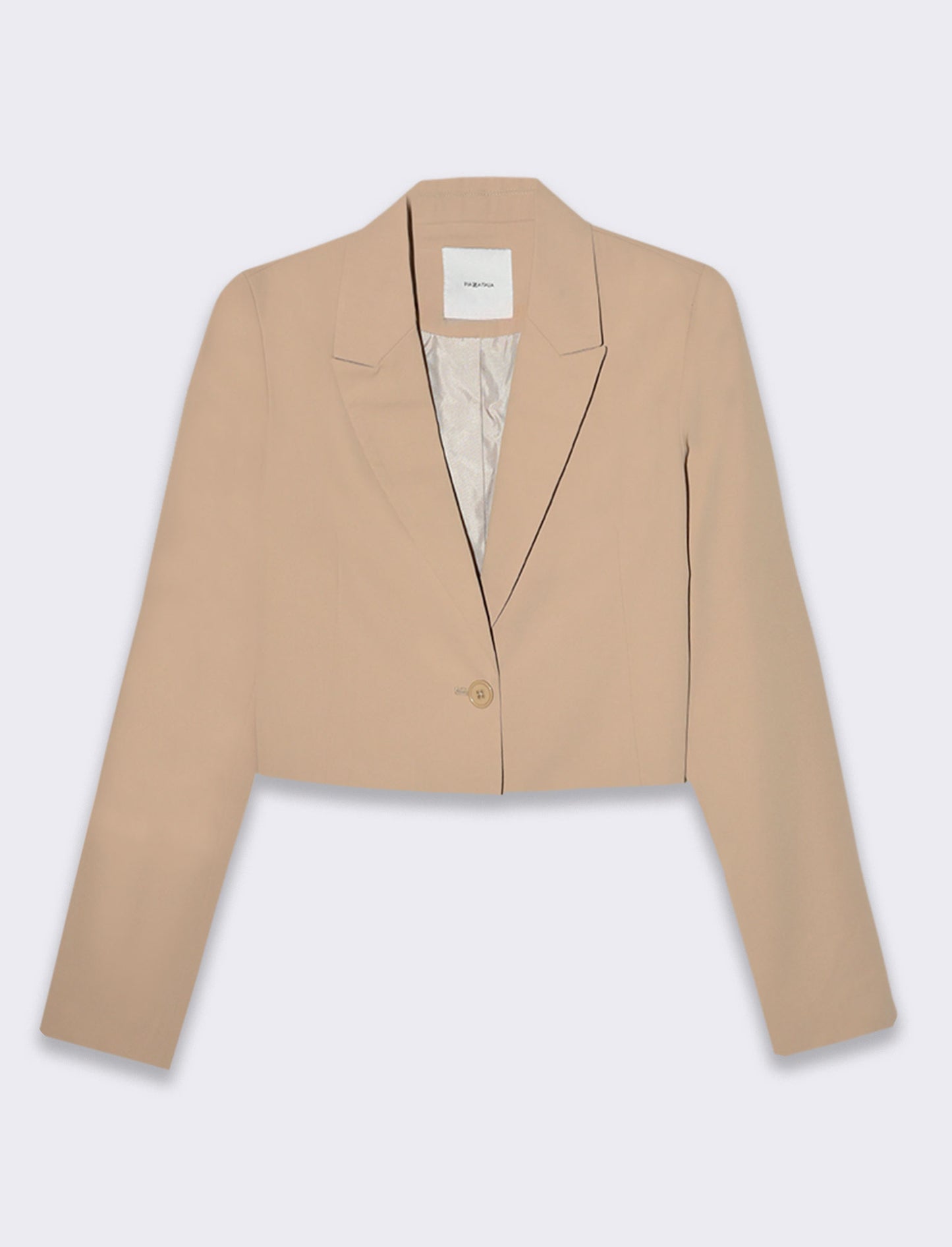 Blazer crop da donna - Beige