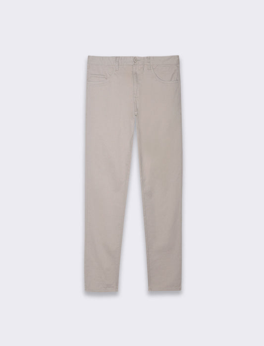 Man's basic 5-pocket regular fit pants - Beige