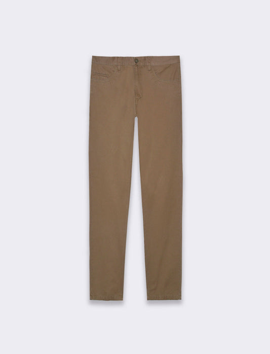 Man's basic 5-pocket regular fit pants - Green