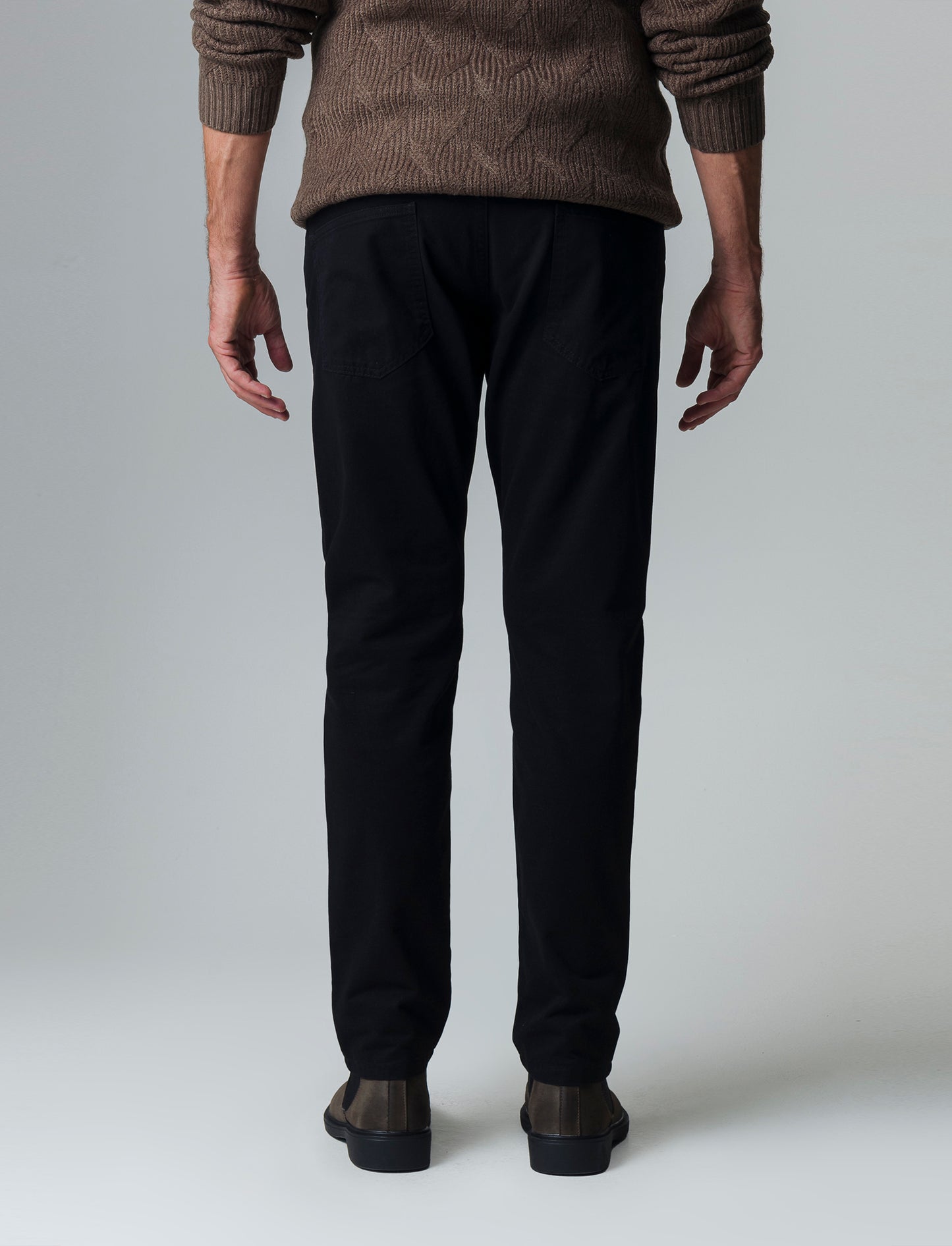 Pantaloni basic 5 tasche regular fit da uomo - Nero