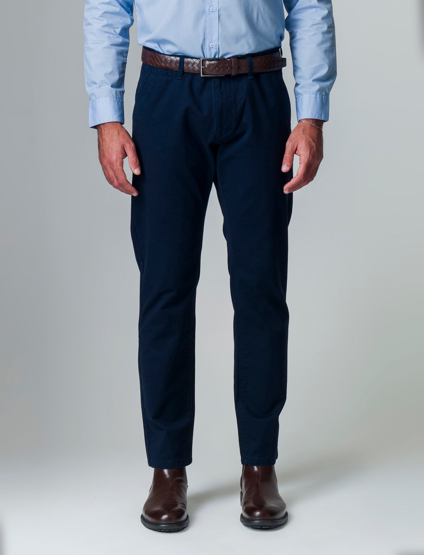 Man's basic regular fit chino pants - Blue