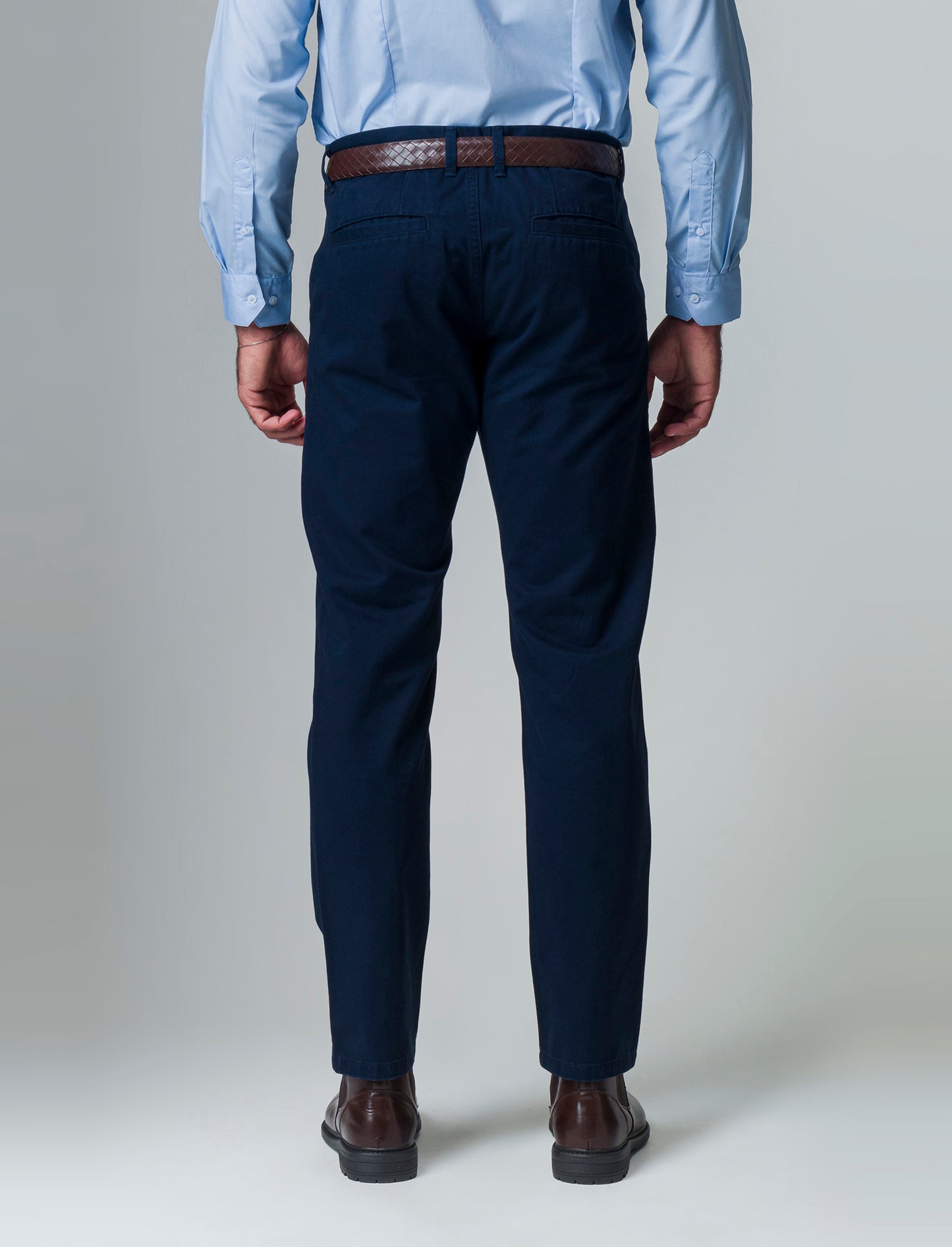 Man's basic regular fit chino pants - Blue