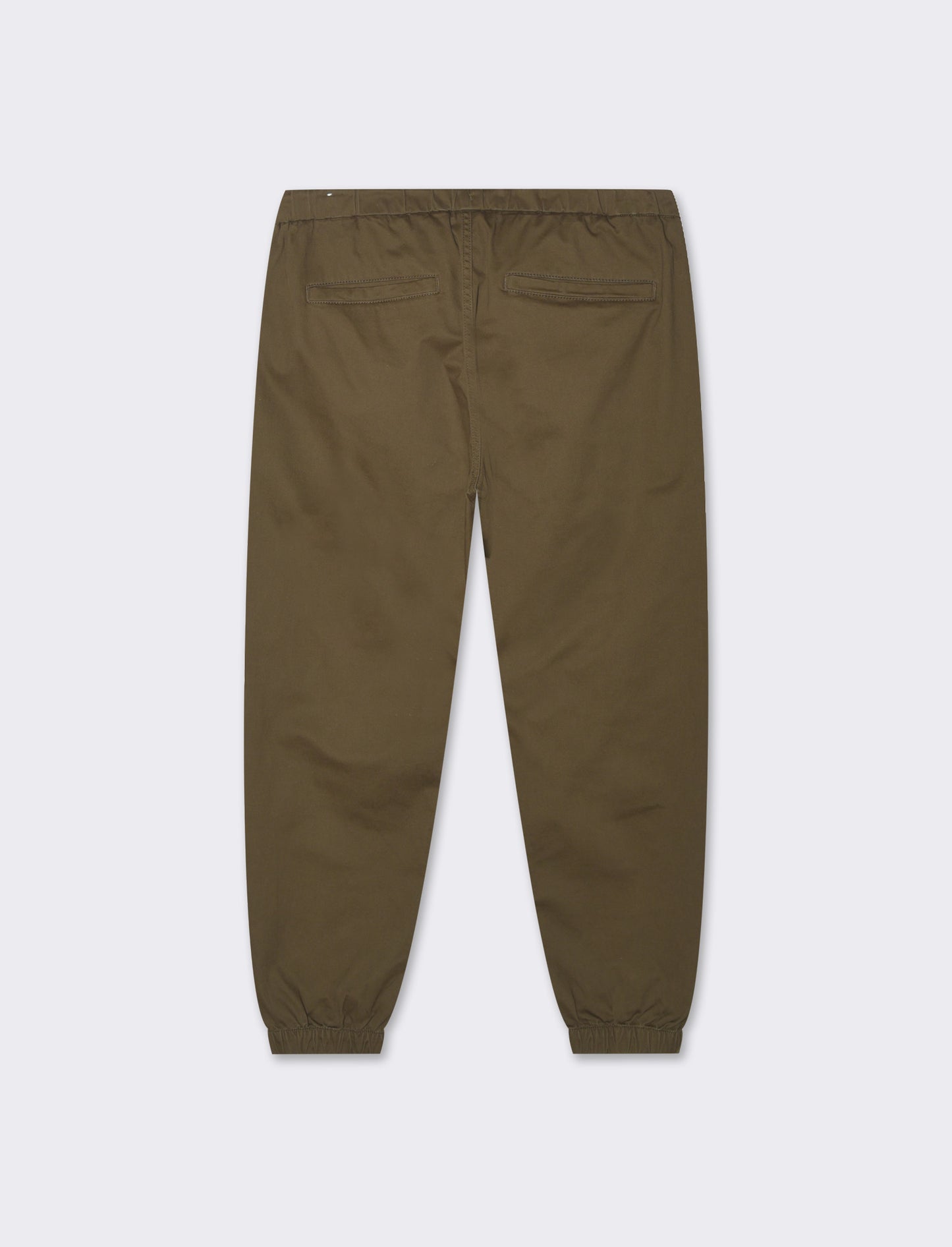 Pantaloni jogger in twill elasticizzato da uomo - Verde kaki
