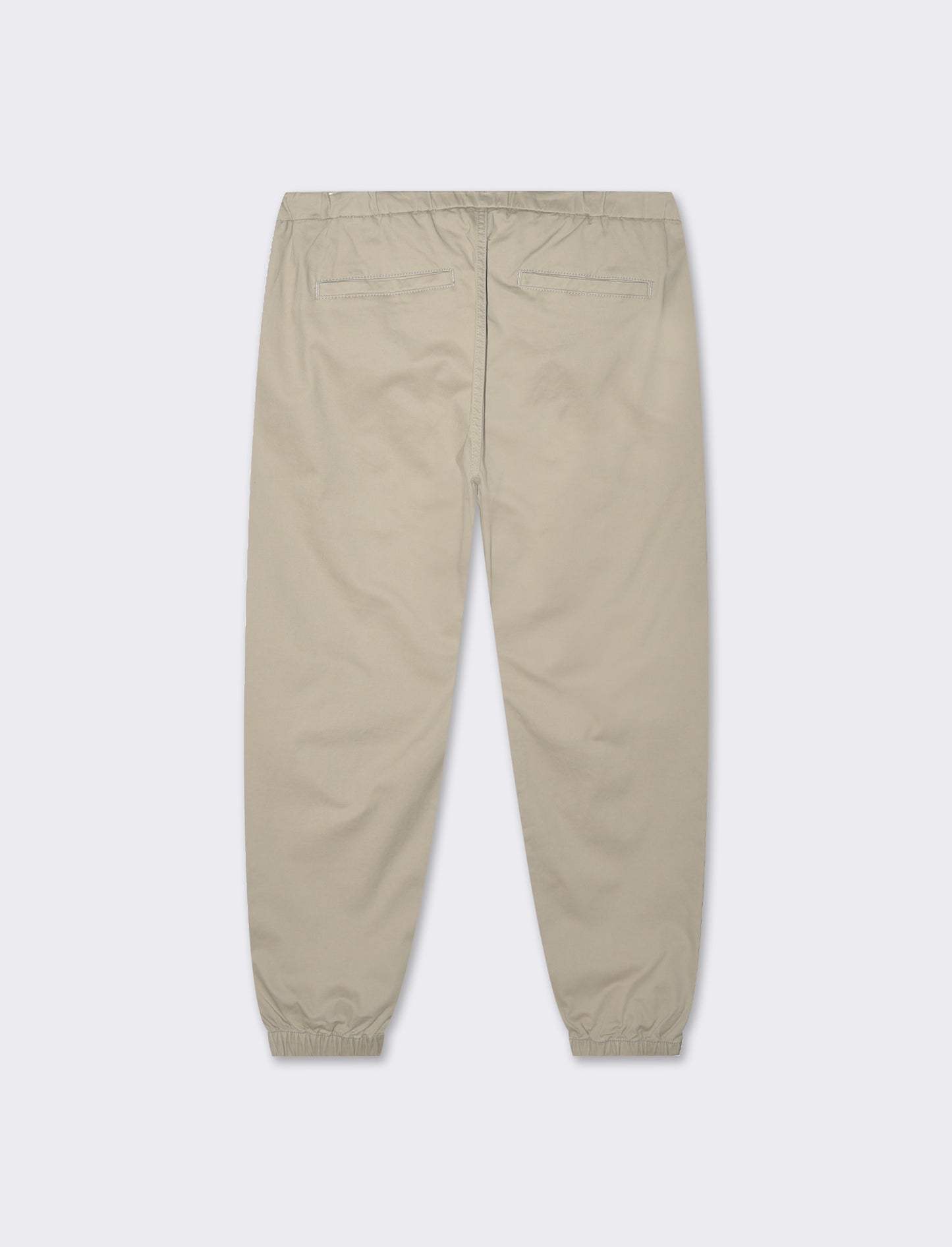 Man's elastic twill jogger pants - Beige