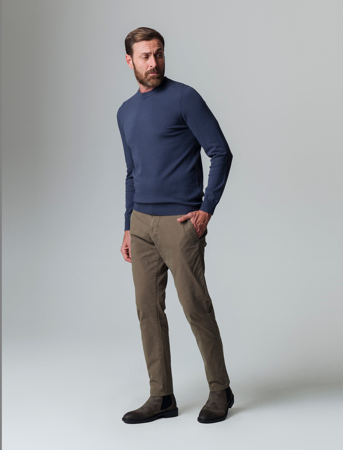 Man's slim fit chino pants - Grey