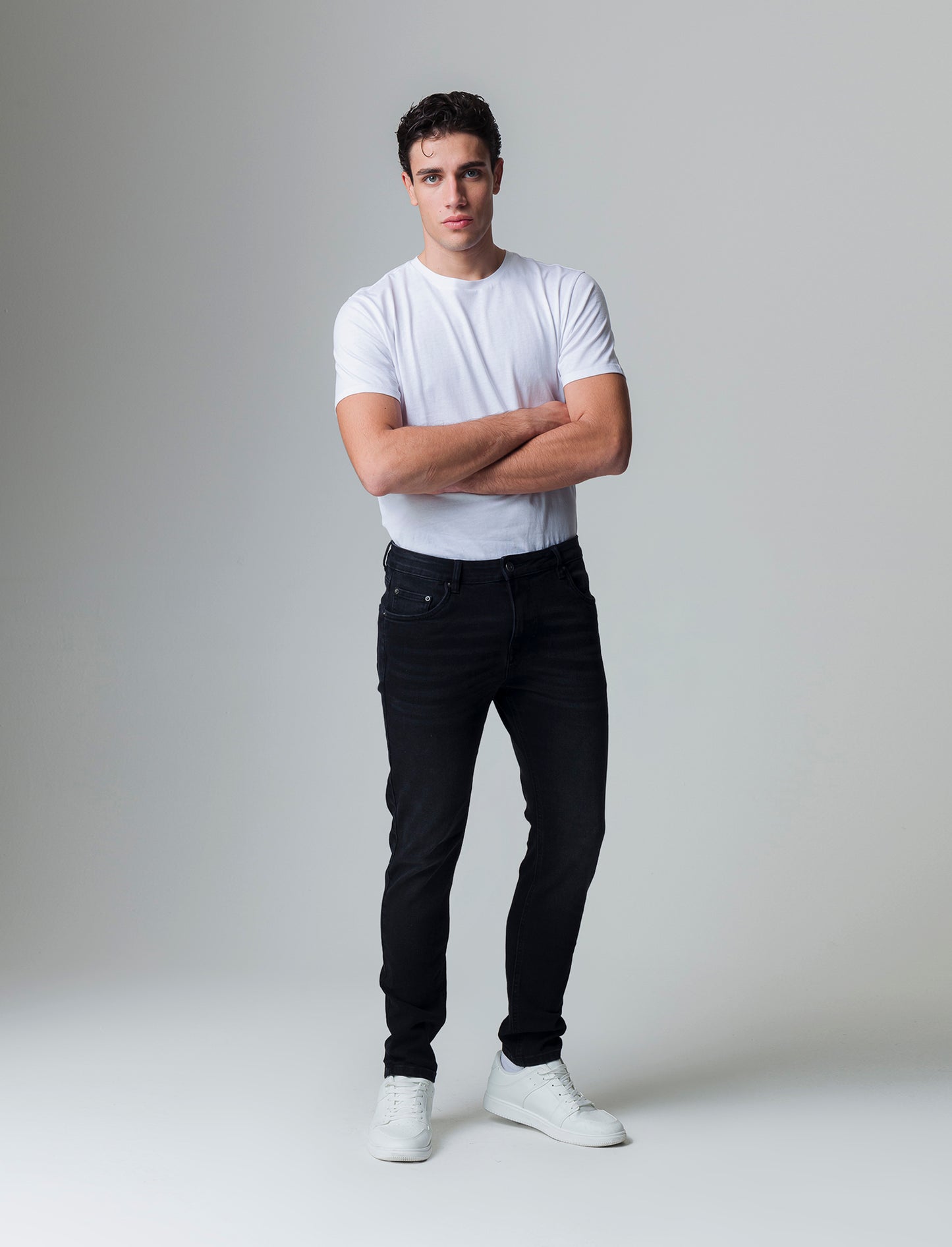 Jeans skinny fit nero da uomo - Nero