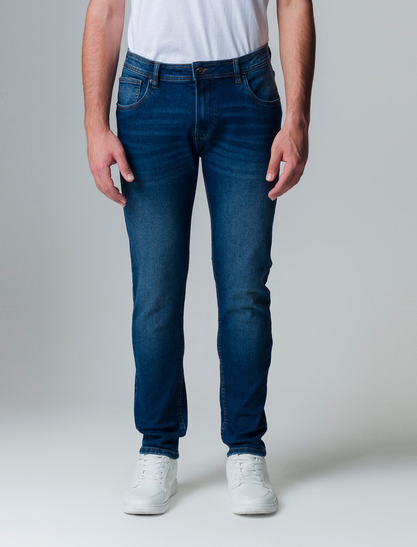 Man's dark blue skinny fit jeans - Blue