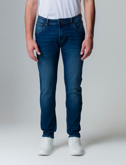 Jeans skinny fit blu scuro da uomo - DENIM SCURO