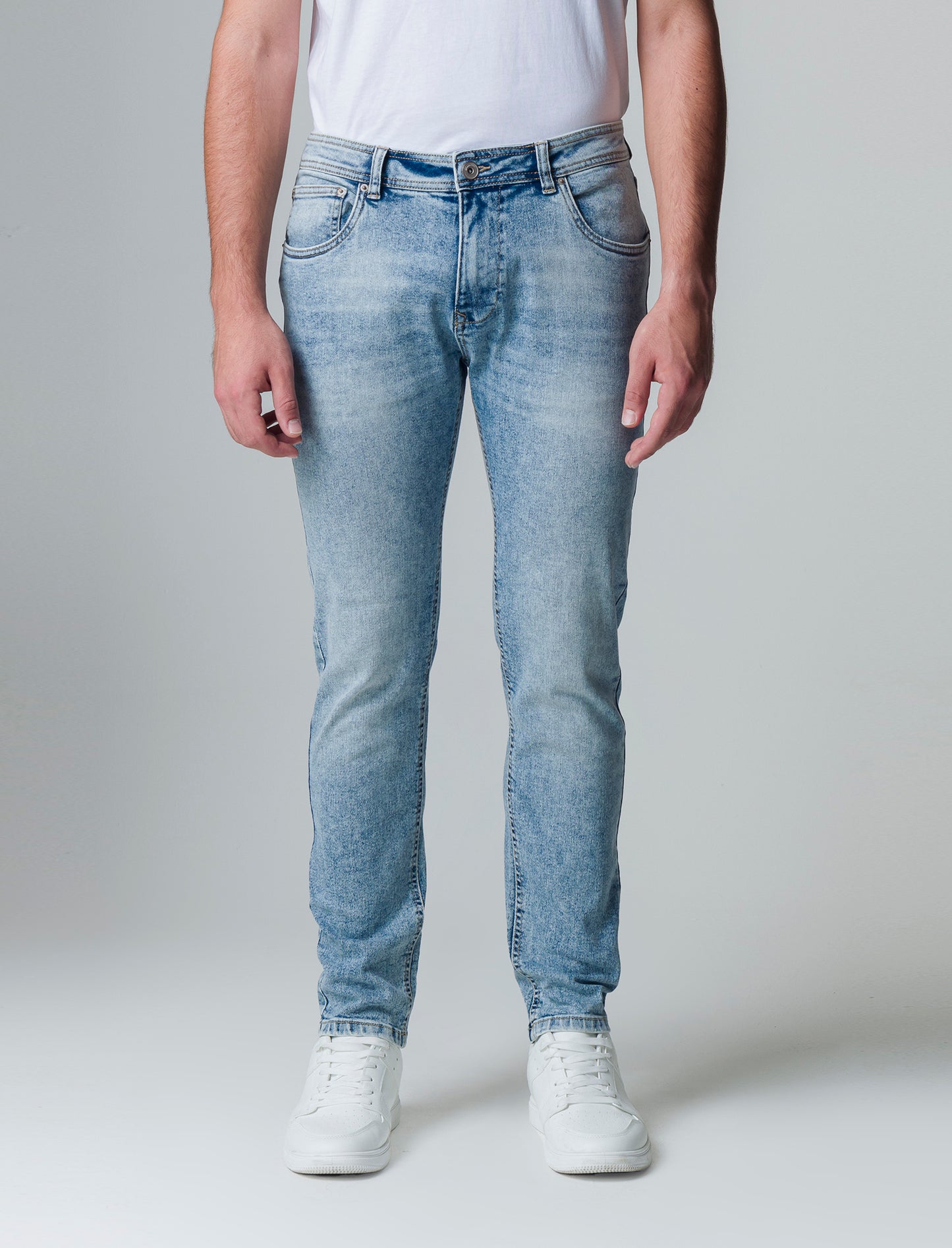 Jeans skinny fit blu chiaro da uomo - Denim chiaro