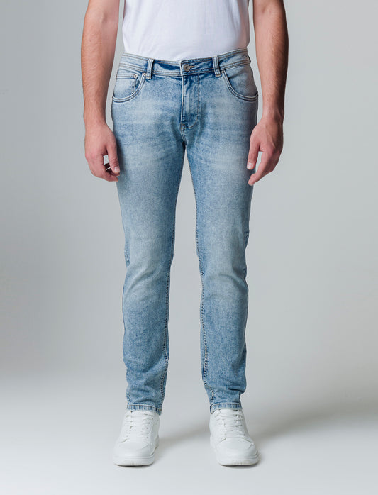 Jeans skinny fit blu chiaro da uomo - Denim chiaro