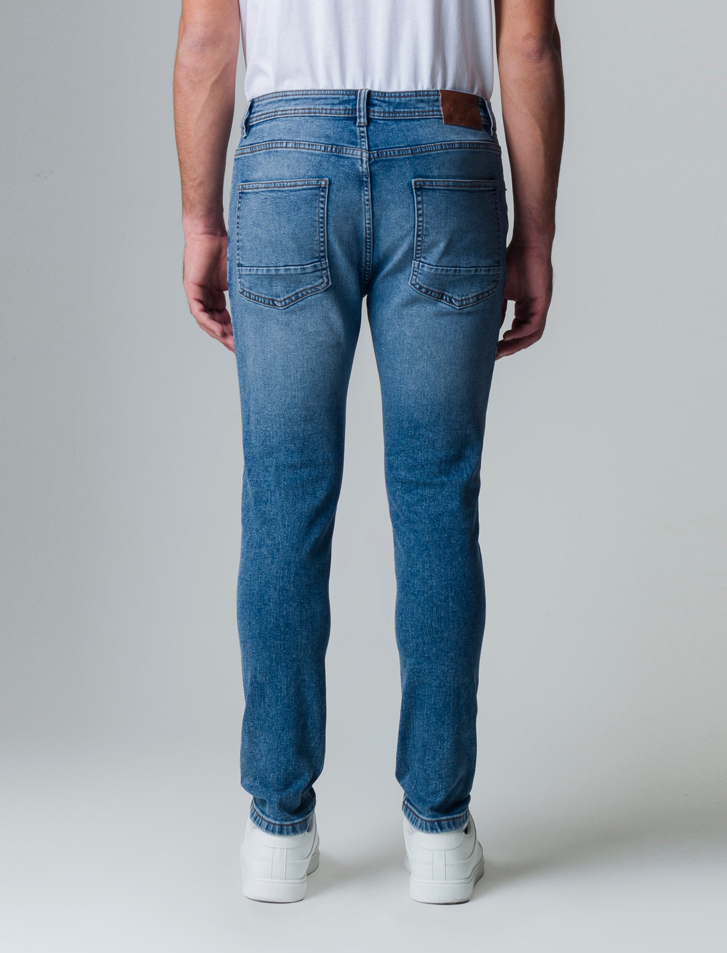 Jeans skinny fit blu medio da uomo - Denim