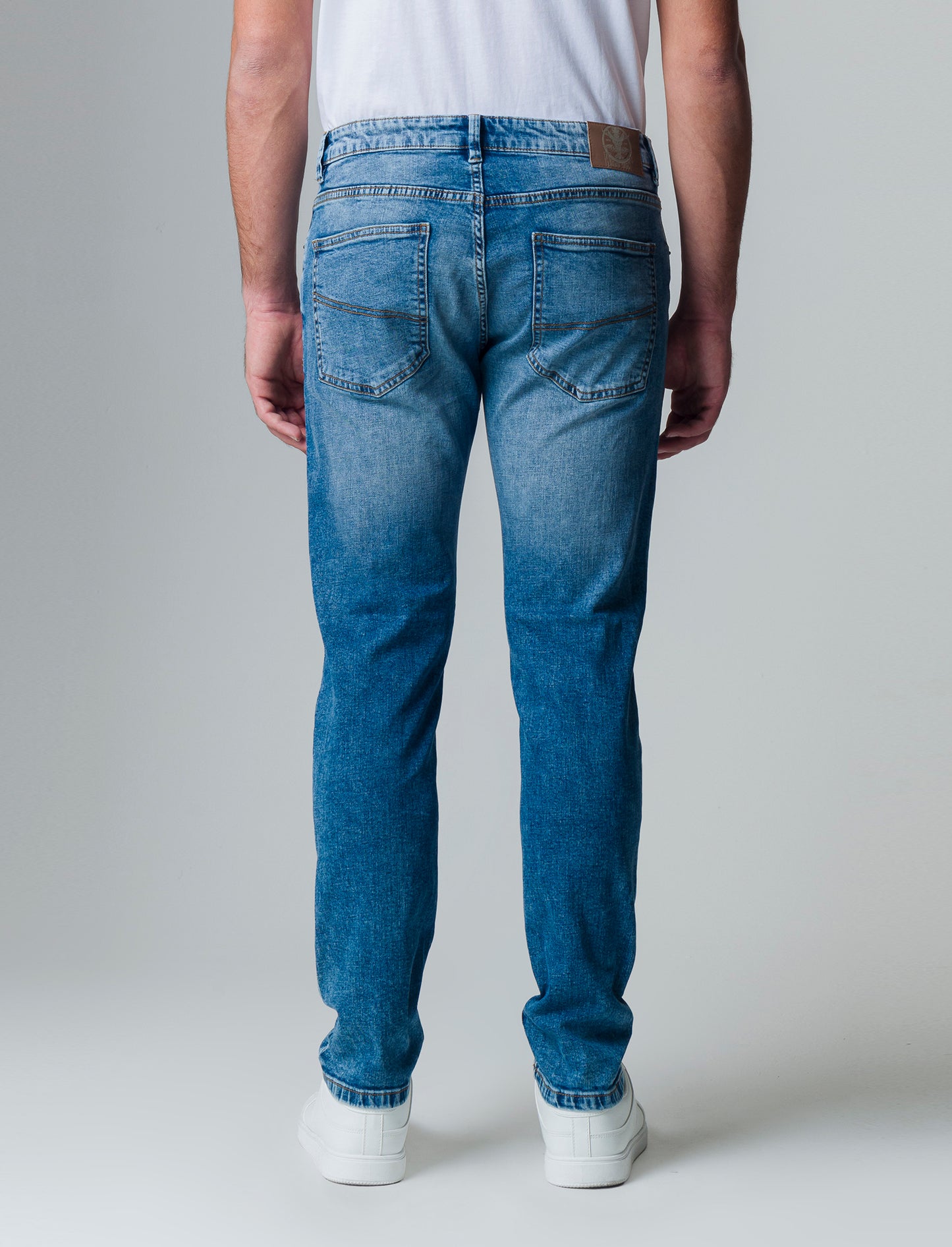 Jeans slim fit blu medio da uomo - Denim