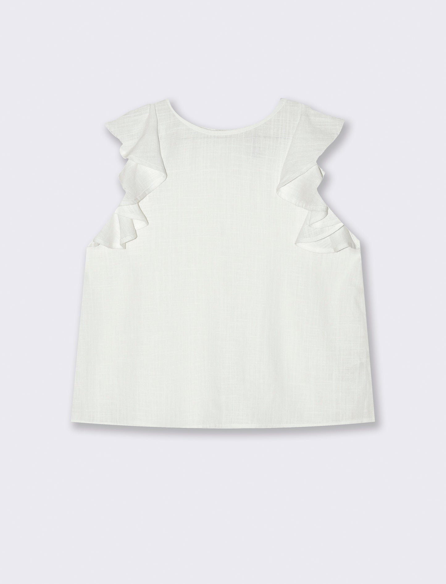 Top con rouches da donna - Bianco