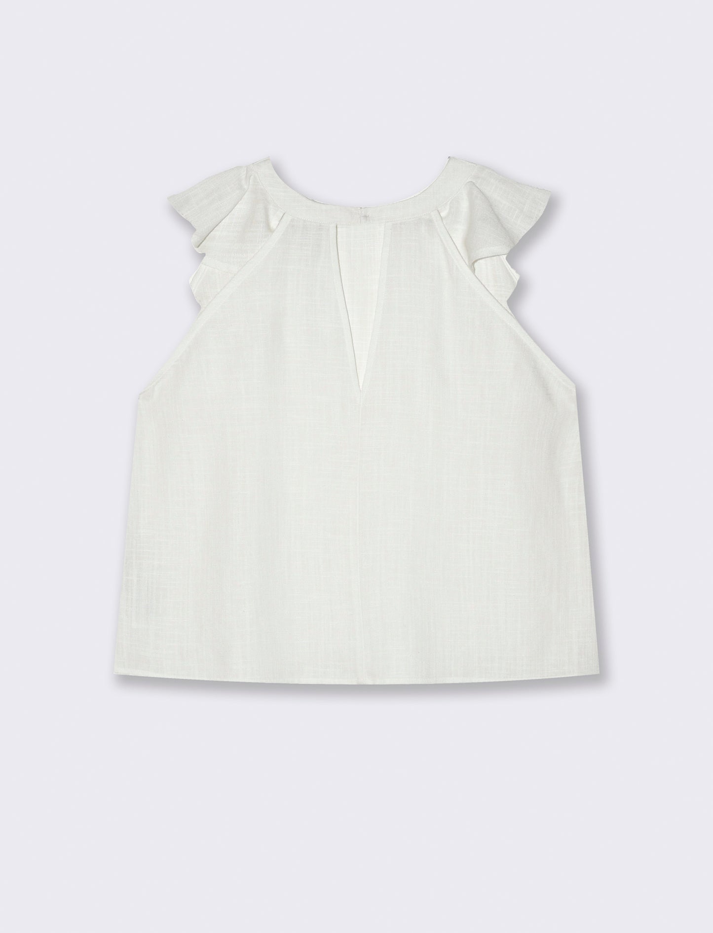 Top con rouches da donna - Bianco