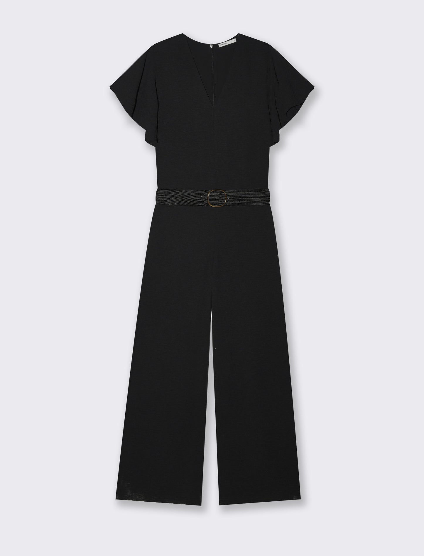 Tuta con cintura da donna - Nero