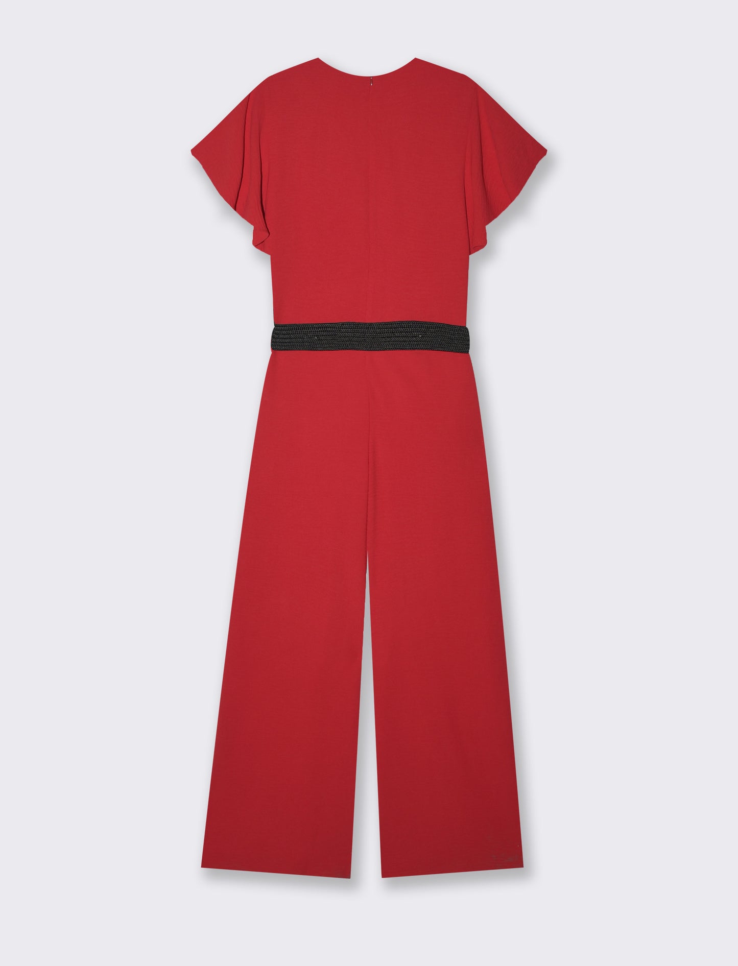 Tuta con cintura da donna - Rosso scarlatto