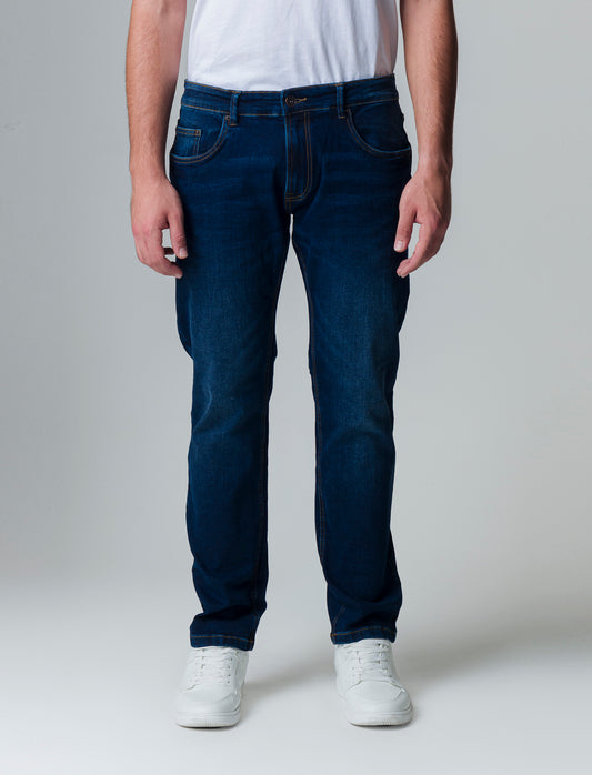 Jeans slim fit blu scuro da uomo - Denim