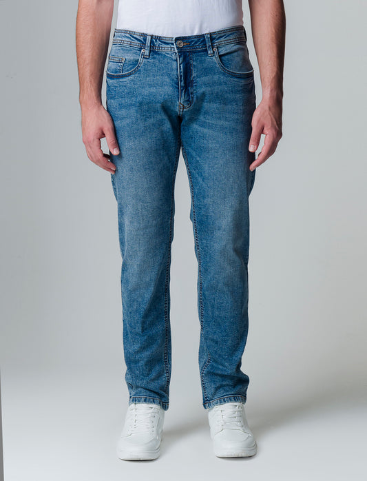 Jeans regular fit blu chiaro da uomo - Denim