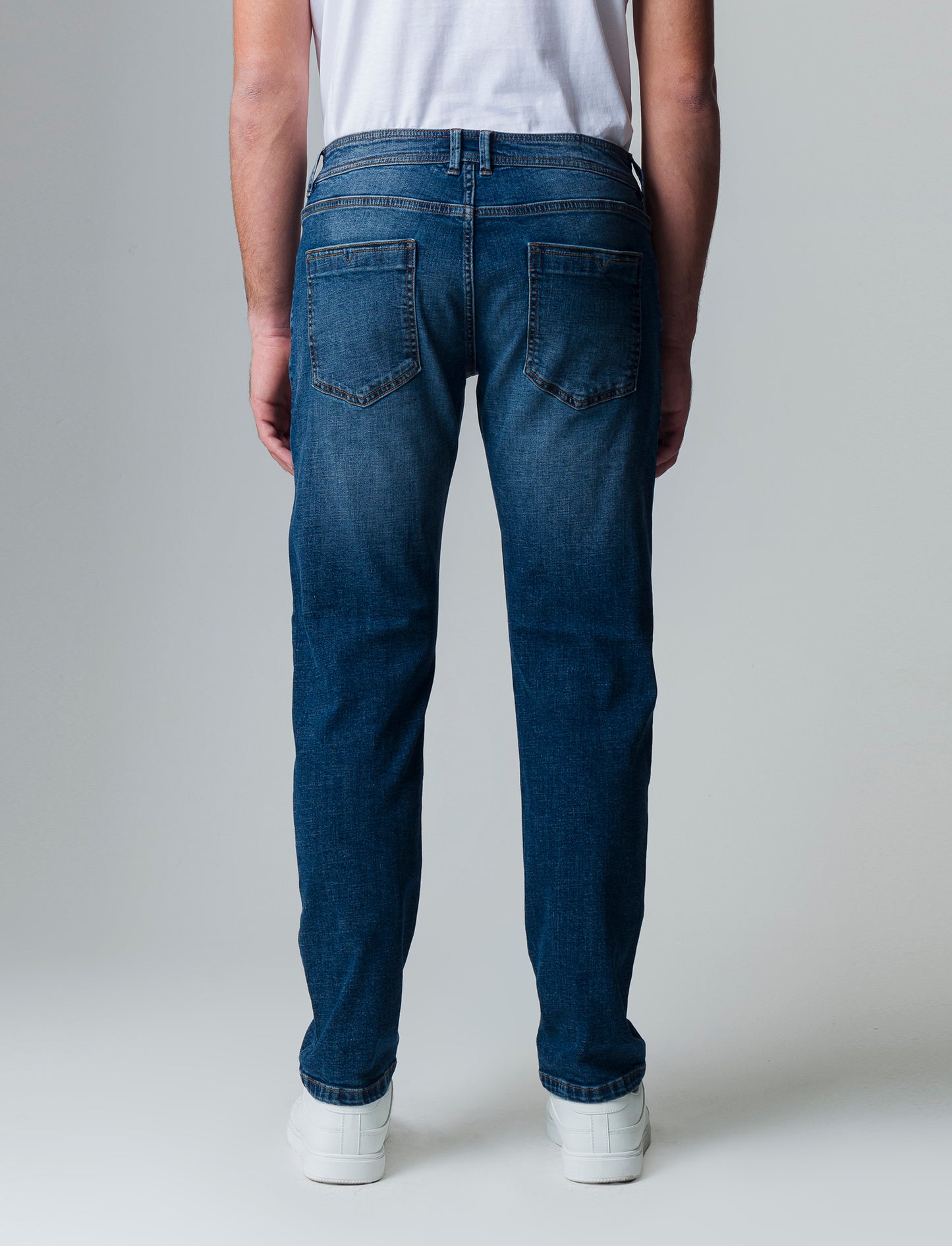 Jeans regular fit blu medio da uomo - Denim