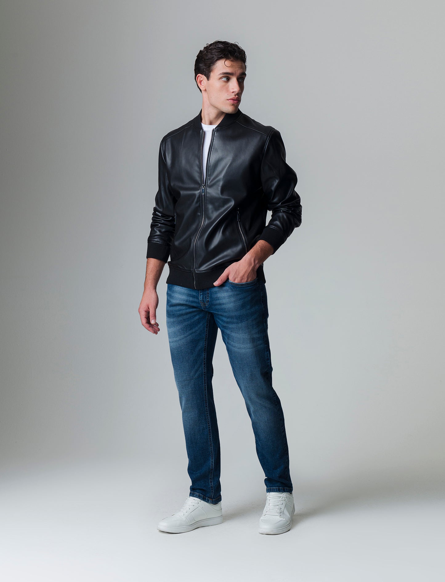 Jeans regular fit blu medio da uomo - Denim