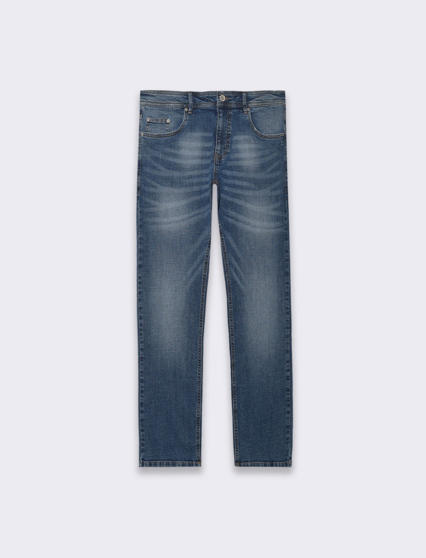 Jeans regular fit blu medio da uomo - Denim