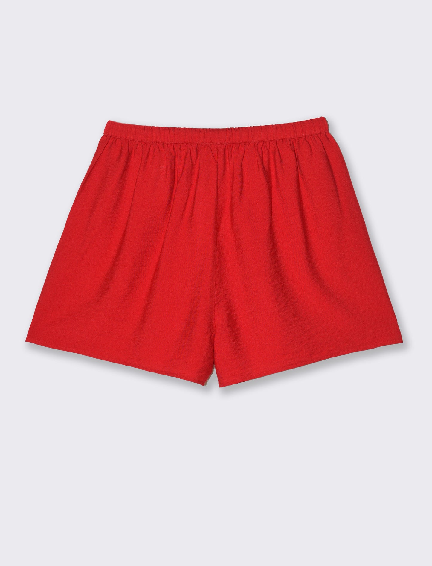 Short con elastico in vita da donna - Rosso scarlatto