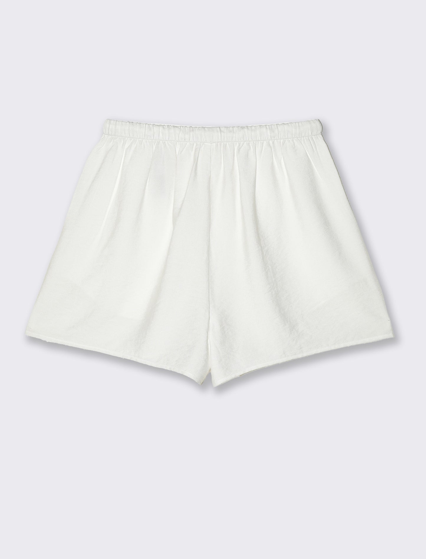 Short con elastico in vita da donna - Bianco