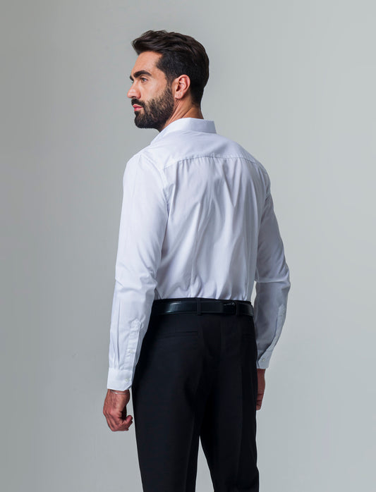 Camicia basic slim fit easy iron da uomo - Bianco