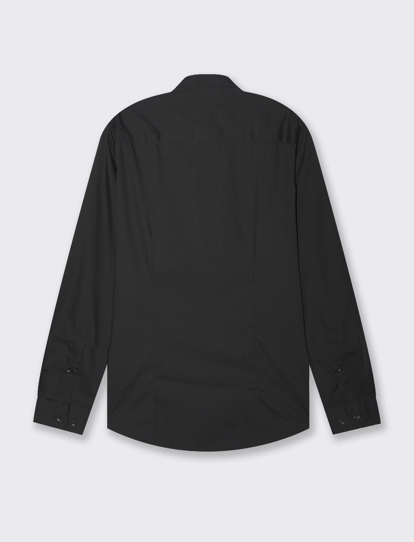 Man's basic slim fit easy iron shirt - Black