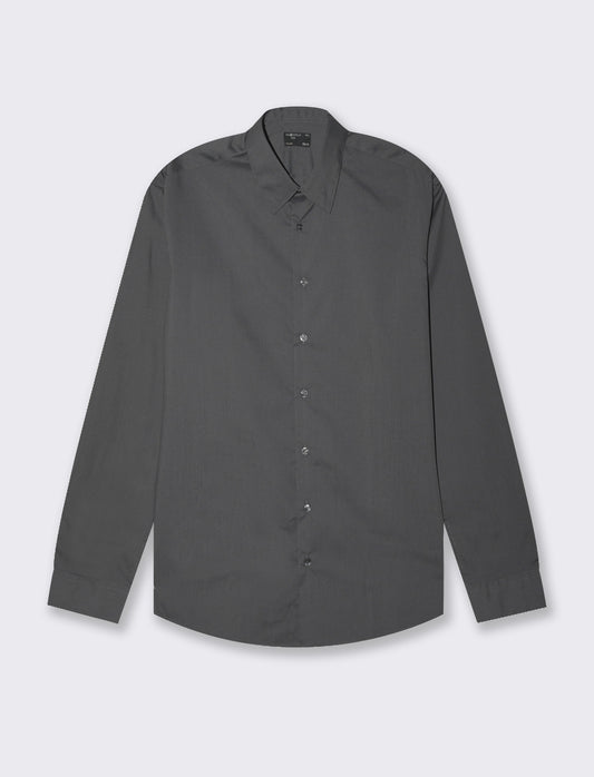 Camicia basic slim fit easy iron da uomo - Grigio piombo