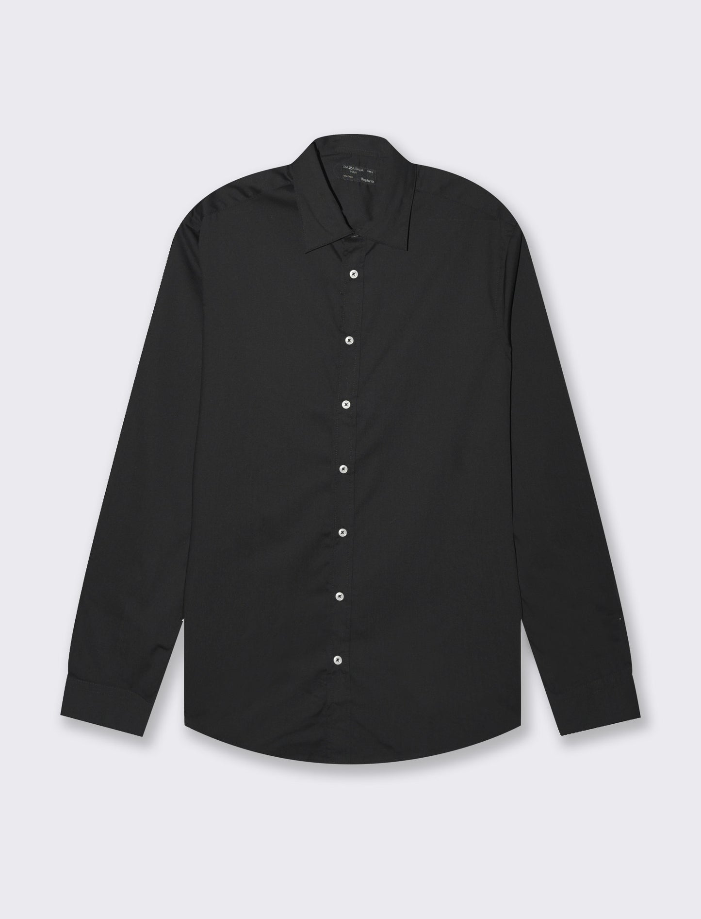 Man's basic regular fit easy iron shirt - Black