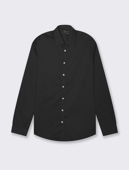 Camicia basic regular fit easy iron da uomo - Nero
