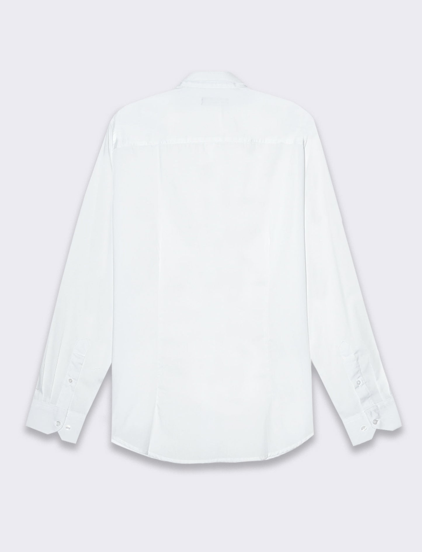 Camicia regular fit easy iron unita ed a fantasia da uomo - Bianco