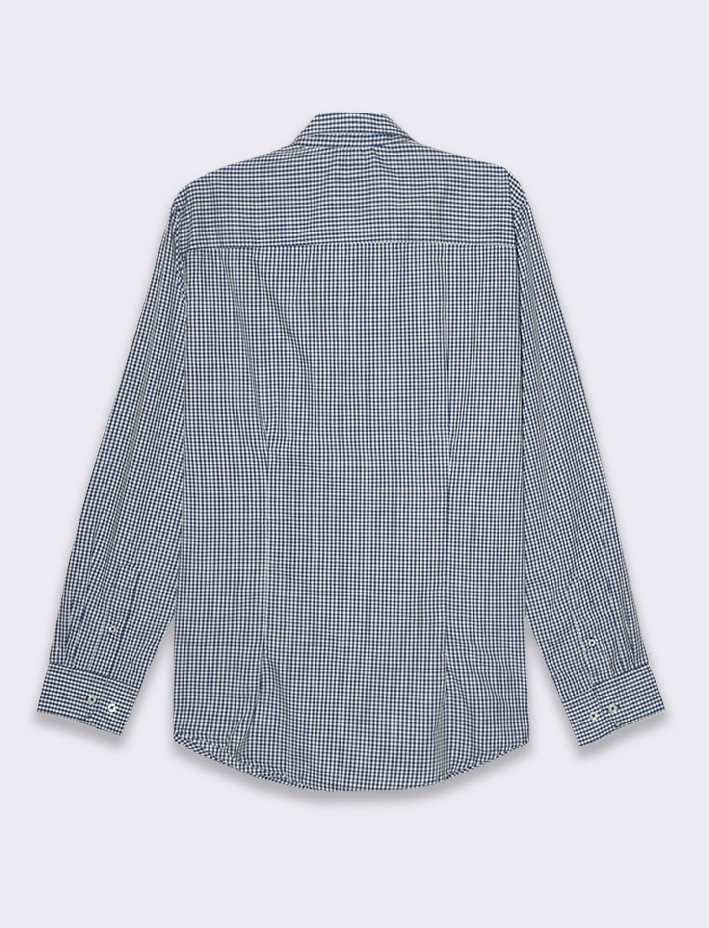 Camicia regular fit easy iron unita ed a fantasia da uomo - navy