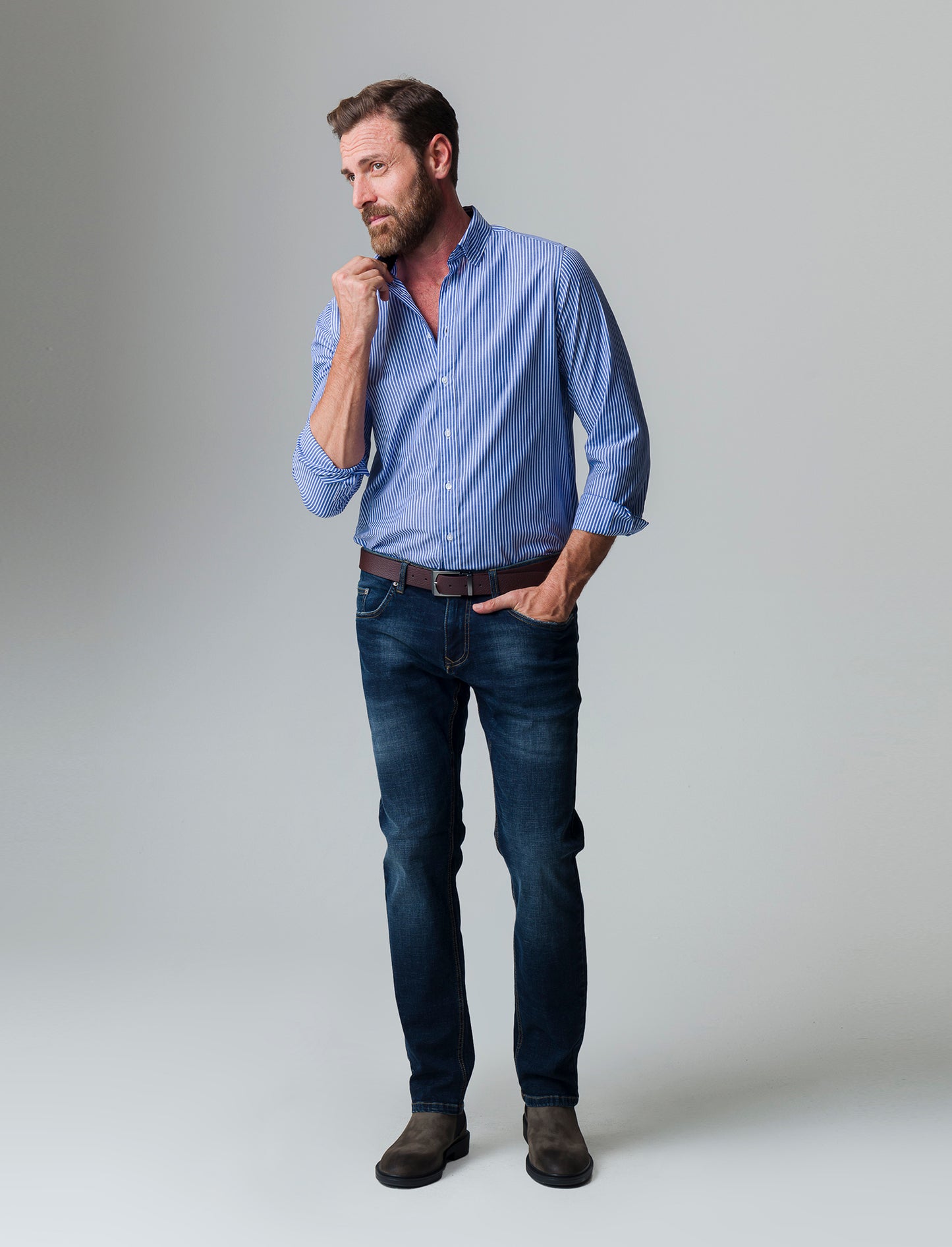 Camicia regular fit easy iron unita ed a fantasia da uomo - Avion